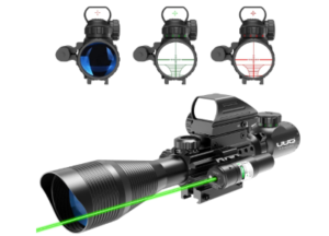 UUQ C4-12x50 Riflescope W/Laser Sight and Holographic Dot Reflex Sight